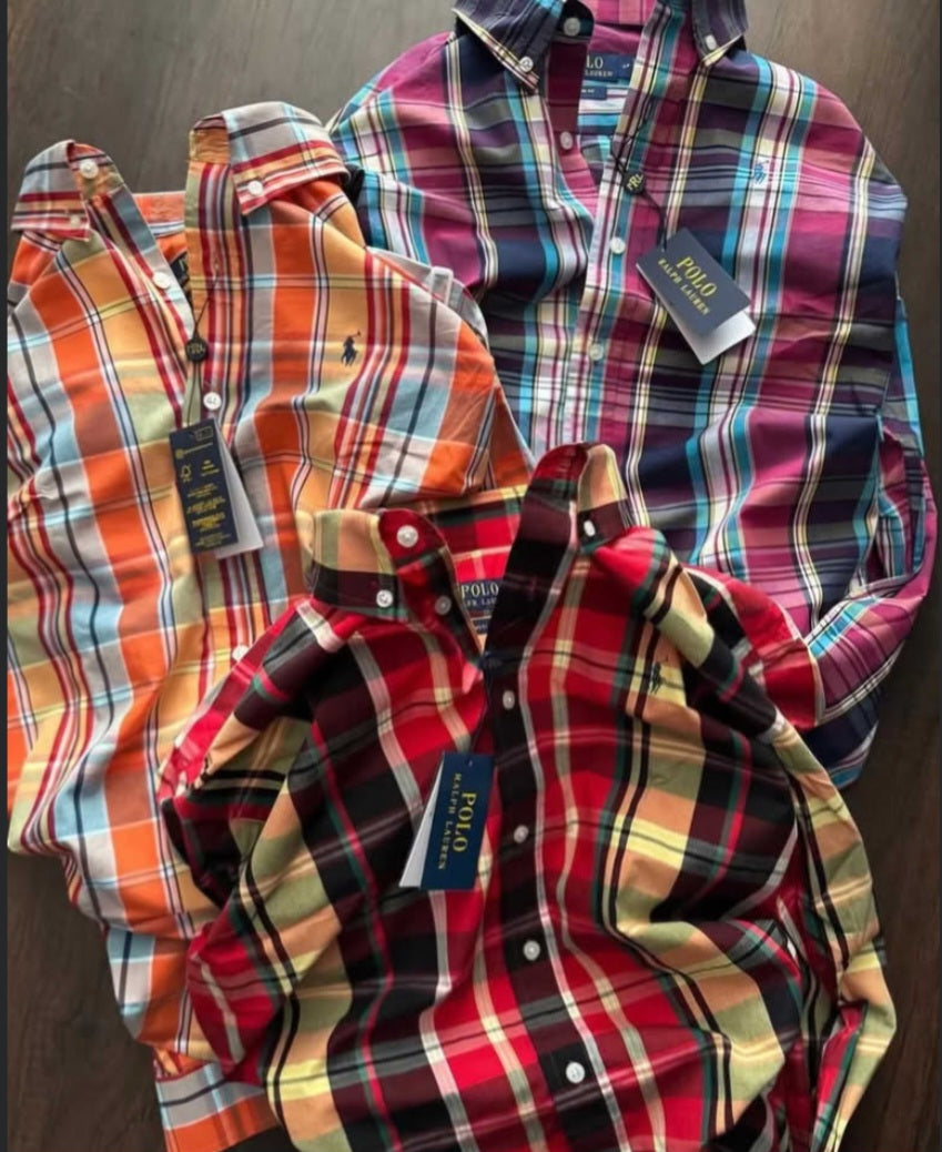 Super Hot Check Shirts Mens