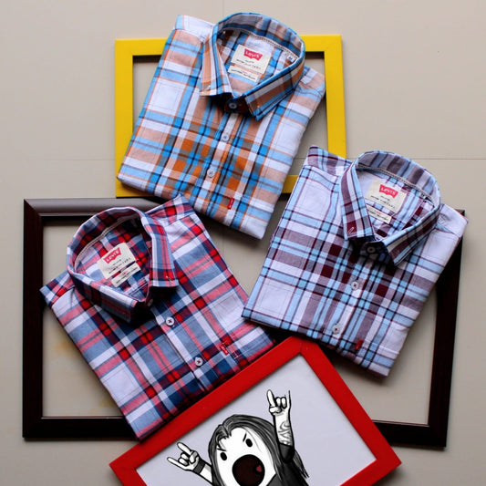 Pack of 3 Check Shirts